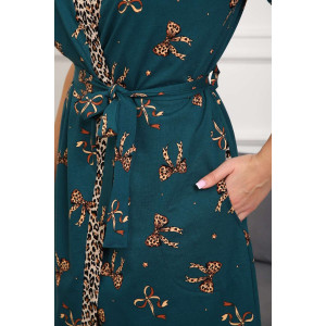 Пеньюар двойка женский №193т/1 кулирка (р-ры: 46-54) изумрудный