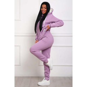 Костюм двойка женский №162фН велсофт-футер (р-ры: 46-56) сиреневый