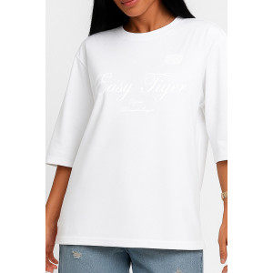 Футболка женская №657 кулирка (р-ры: one size) белый