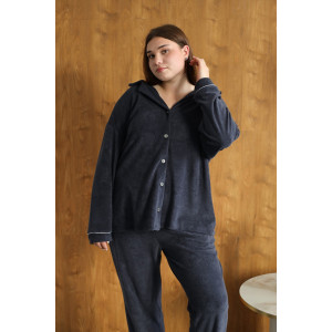 Пижама женская №057714 махра (р-ры: 48-58) графит