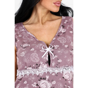 Сорочка женская НСК-108 кулирка (последний размер) мокко 58