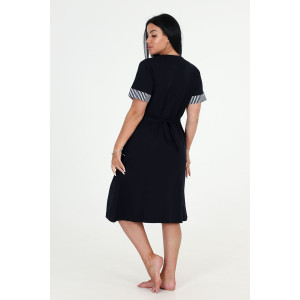 Халат женский ХК-2242 5027 кулирка (последний размер) темно-синий 50,52,66