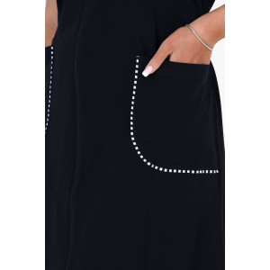 Халат женский ХК-2242 5027 кулирка (последний размер) темно-синий 50,52,66