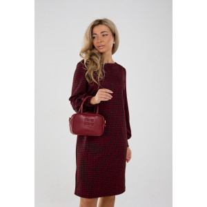 Платье женское П-035 жаккард (последний размер) рубиновый 50,54
