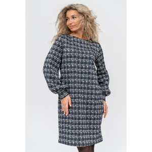 Платье женское П-035 жаккард (последний размер) абстракция 54,56