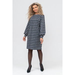 Платье женское П-035 жаккард (последний размер) абстракция 54,56