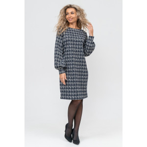 Платье женское П-035 жаккард (последний размер) абстракция 54,56