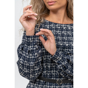 Платье женское П-035 жаккард (последний размер) абстракция 54,56