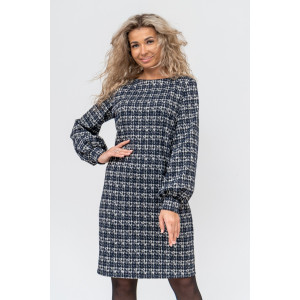 Платье женское П-035 жаккард (последний размер) абстракция 54,56