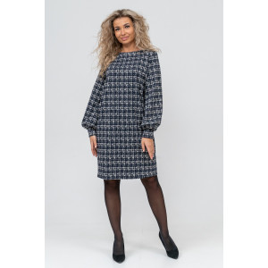 Платье женское П-035 жаккард (последний размер) абстракция 54,56