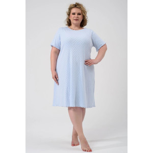 Сорочка женская "Шарм" 2433-Рн хлопок (р-ры: 48-58) голубой