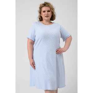 Сорочка женская "Шарм" 2433-Рн хлопок (р-ры: 48-58) голубой