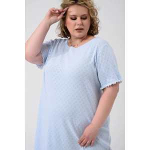 Сорочка женская "Шарм" 2433-Рн хлопок (р-ры: 48-58) голубой