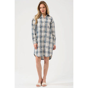 Халат женский "Добрый вечер" 2428-Ф фланель (р-ры: 44-58) бирюзовый