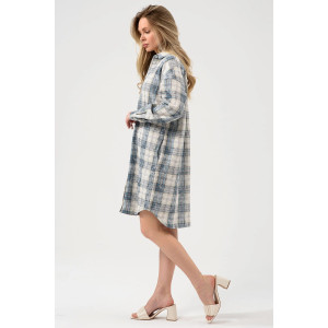 Халат женский "Добрый вечер" 2428-Ф фланель (р-ры: 44-58) бирюзовый