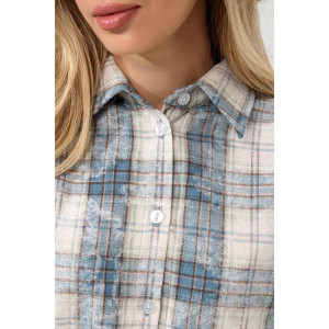 Халат женский "Добрый вечер" 2428-Ф фланель (р-ры: 44-58) бирюзовый