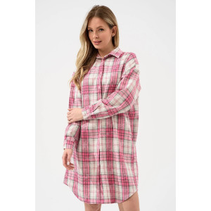 Халат женский "Добрый вечер" 2428-Ф фланель (р-ры: 44-58) фуксия Халат женский "Добрый вечер" 2428-Ф фланель (р-ры: 44-58) фуксия