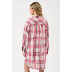 Халат женский "Добрый вечер" 2428-Ф фланель (р-ры: 44-58) фуксия Халат женский "Добрый вечер" 2428-Ф фланель (р-ры: 44-58) фуксия