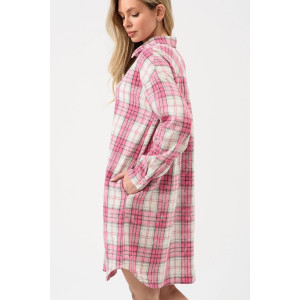 Халат женский "Добрый вечер" 2428-Ф фланель (р-ры: 44-58) фуксия Халат женский "Добрый вечер" 2428-Ф фланель (р-ры: 44-58) фуксия