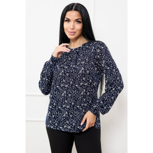 Лонгслив женский 0143-77 масло с начёсом (р-ры: 50-62) королевский синий