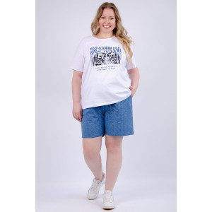 Костюм двойка женский "Хищница" кулирка-футер (р-ры: 50-60)