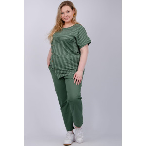 Костюм двойка женский "Альмерия" плательная ткань (р-ры: 50-60) зеленый