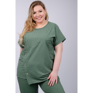 Костюм двойка женский "Альмерия" плательная ткань (р-ры: 50-60) зеленый