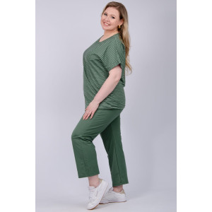 Костюм двойка женский "Альмерия" плательная ткань (р-ры: 50-60) зеленый