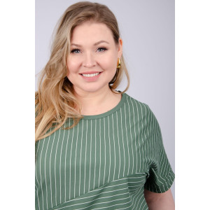 Костюм двойка женский "Альмерия" плательная ткань (р-ры: 50-60) зеленый