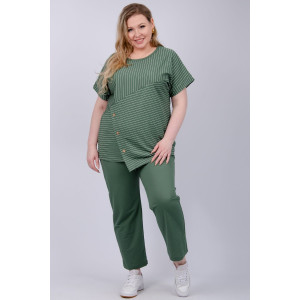 Костюм двойка женский "Альмерия" плательная ткань (р-ры: 50-60) зеленый