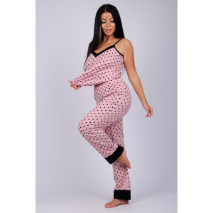 Пижама женская "Франческа" кулирка (р-ры: 42-52) горох