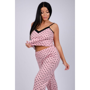 Пижама женская "Франческа" кулирка (р-ры: 42-52) горох