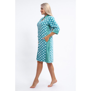 Халат женский №063 велюр (р-ры: 48-66) мятный