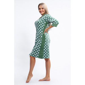 Халат женский №063 велюр (р-ры: 48-66) хаки Халат женский №063 велюр (р-ры: 48-66) хаки