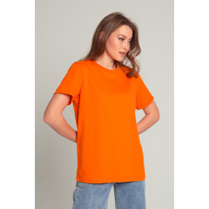Футболка женская "Базовая" Ф-38 кулирка (последний размер) оранжевый 52,54