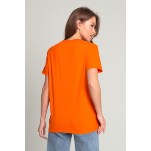 Футболка женская "Базовая" Ф-38 кулирка (последний размер) оранжевый 52,54