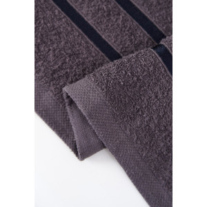 Полотенце махровое с вышивкой "Знаки зодиака" 14418/10 графит Дева