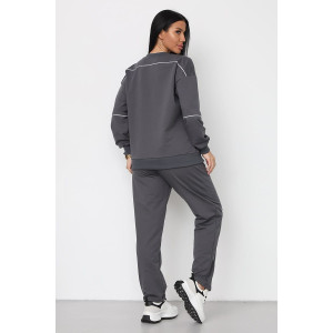 Костюм двойка женский "Кант" футер с лайкрой (р-ры: 42-58) серый