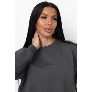 Костюм двойка женский "Кант" футер с лайкрой (р-ры: 42-58) серый