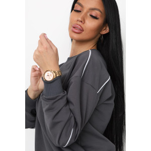 Костюм двойка женский "Кант" футер с лайкрой (р-ры: 42-58) серый