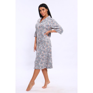 Халат женский 320 махра (последний размер) серый-белый-огурцы 48-50,60-62 Халат женский 320 махра (последний размер) серый-белый-огурцы 48-50,60-62