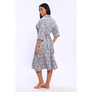 Халат женский 320 махра (последний размер) серый-белый-огурцы 48-50,60-62 Халат женский 320 махра (последний размер) серый-белый-огурцы 48-50,60-62