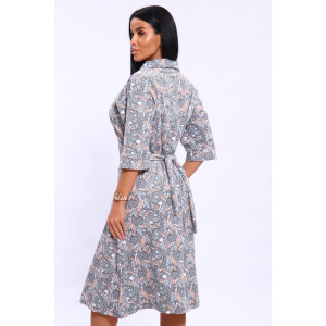 Халат женский 320 махра (последний размер) серый-белый-огурцы 48-50,60-62 Халат женский 320 махра (последний размер) серый-белый-огурцы 48-50,60-62