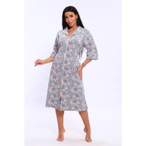 Халат женский 320 махра (последний размер) серый-белый-огурцы 48-50,60-62 Халат женский 320 махра (последний размер) серый-белый-огурцы 48-50,60-62