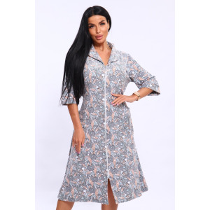 Халат женский 320 махра (последний размер) серый-белый-огурцы 48-50,60-62 Халат женский 320 махра (последний размер) серый-белый-огурцы 48-50,60-62