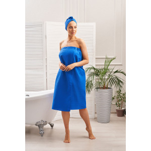 Набор для сауны 029255 вафельное полотно 2 предмета василек Набор для сауны 029255 вафельное полотно 2 предмета василек