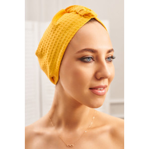 Набор для сауны 029255 вафельное полотно 2 предмета желтый