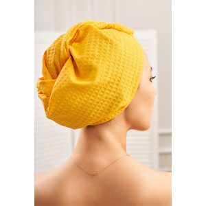 Набор для сауны 029255 вафельное полотно 2 предмета желтый