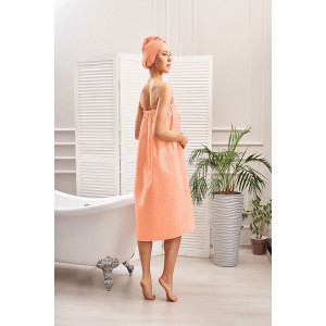 Набор для сауны 029255 вафельное полотно 2 предмета розовый Набор для сауны 029255 вафельное полотно 2 предмета розовый