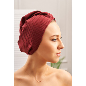 Набор для сауны 029255 вафельное полотно 2 предмета бордо Набор для сауны 029255 вафельное полотно 2 предмета бордо